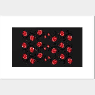 Roses  pattern Posters and Art